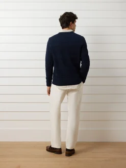 Silbon Smart Casual·Jerséis Y Cárdigan-Jersey trenzado minilogo azul marino Azul&nbsp;marino