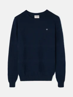 Silbon Smart Casual·Jerséis Y Cárdigan-Jersey trenzado minilogo azul marino Azul&nbsp;marino