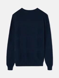 Silbon Smart Casual·Jerséis Y Cárdigan-Jersey trenzado minilogo azul marino Azul&nbsp;marino