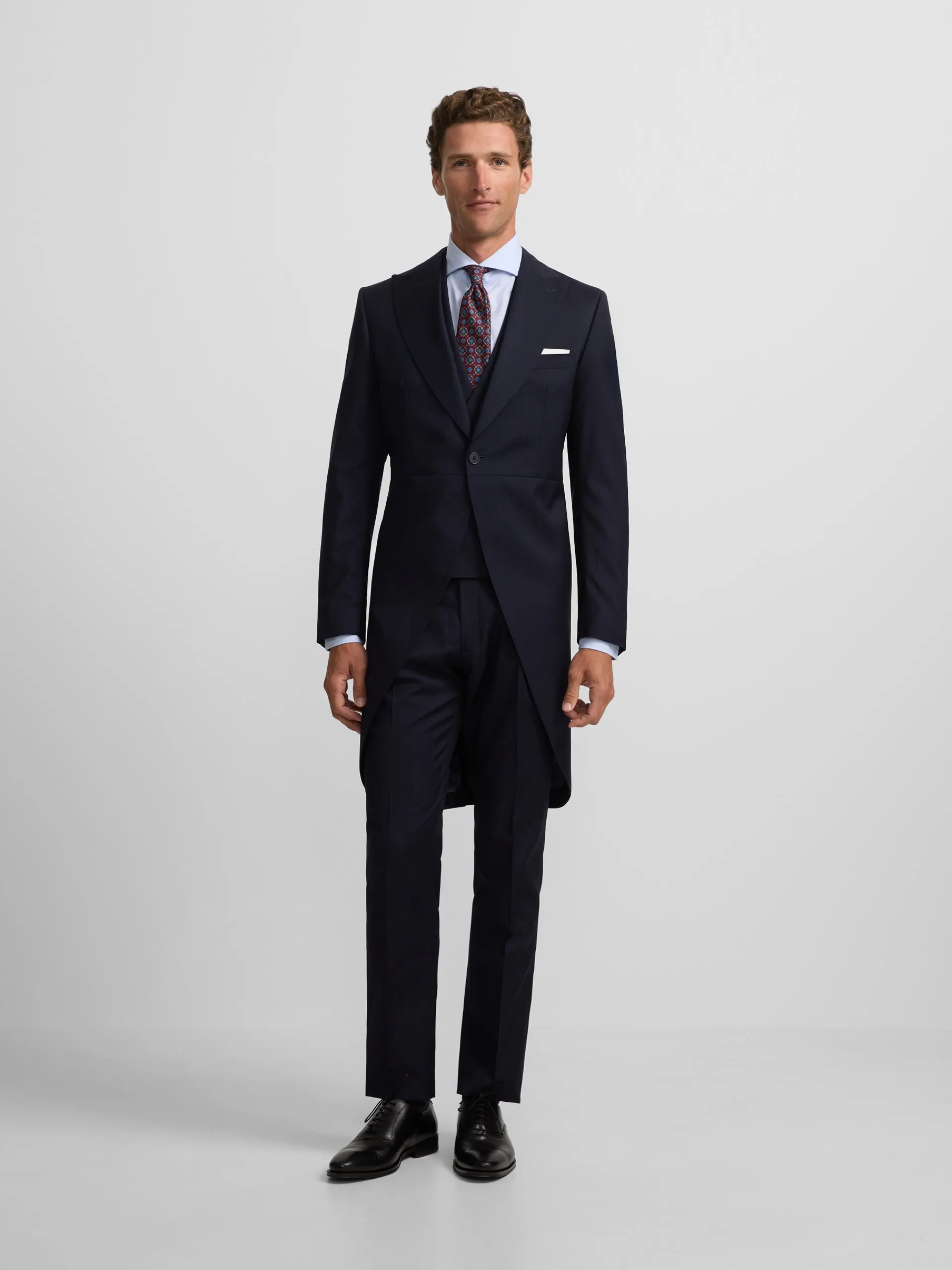 Silbon Formal Y Etiqueta·Chaqués Y Esmoquin-Levita chaque espiga azul marino Azul marino