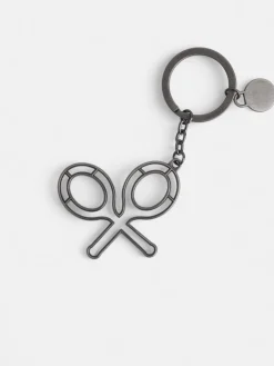Silbon Accesorios·Pulseras Y Llaveros-Llavero raqueta metalica Marron