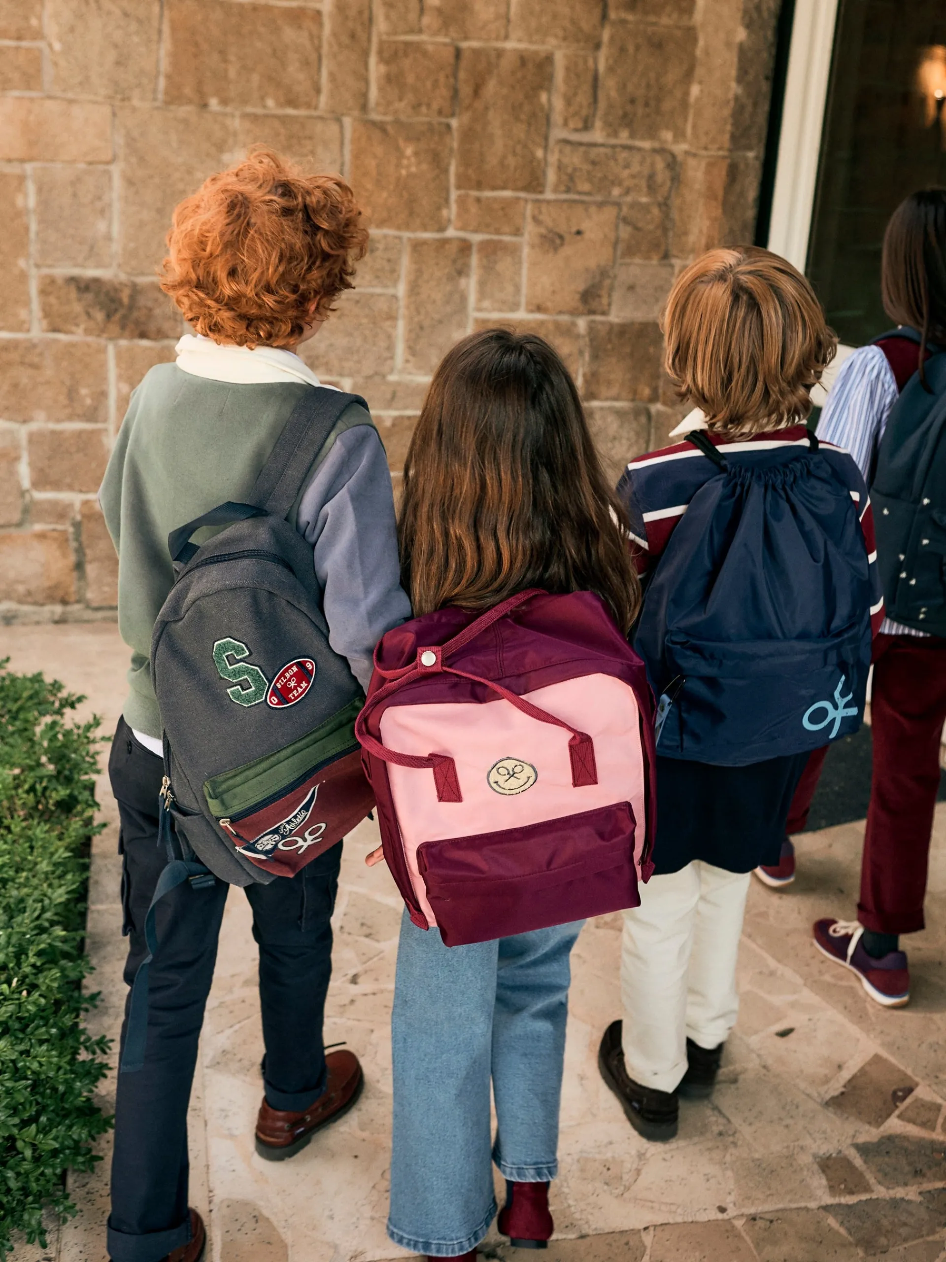 Silbon Otros Accesorios-Mochila girl smile rosa y granate Rosa y granate