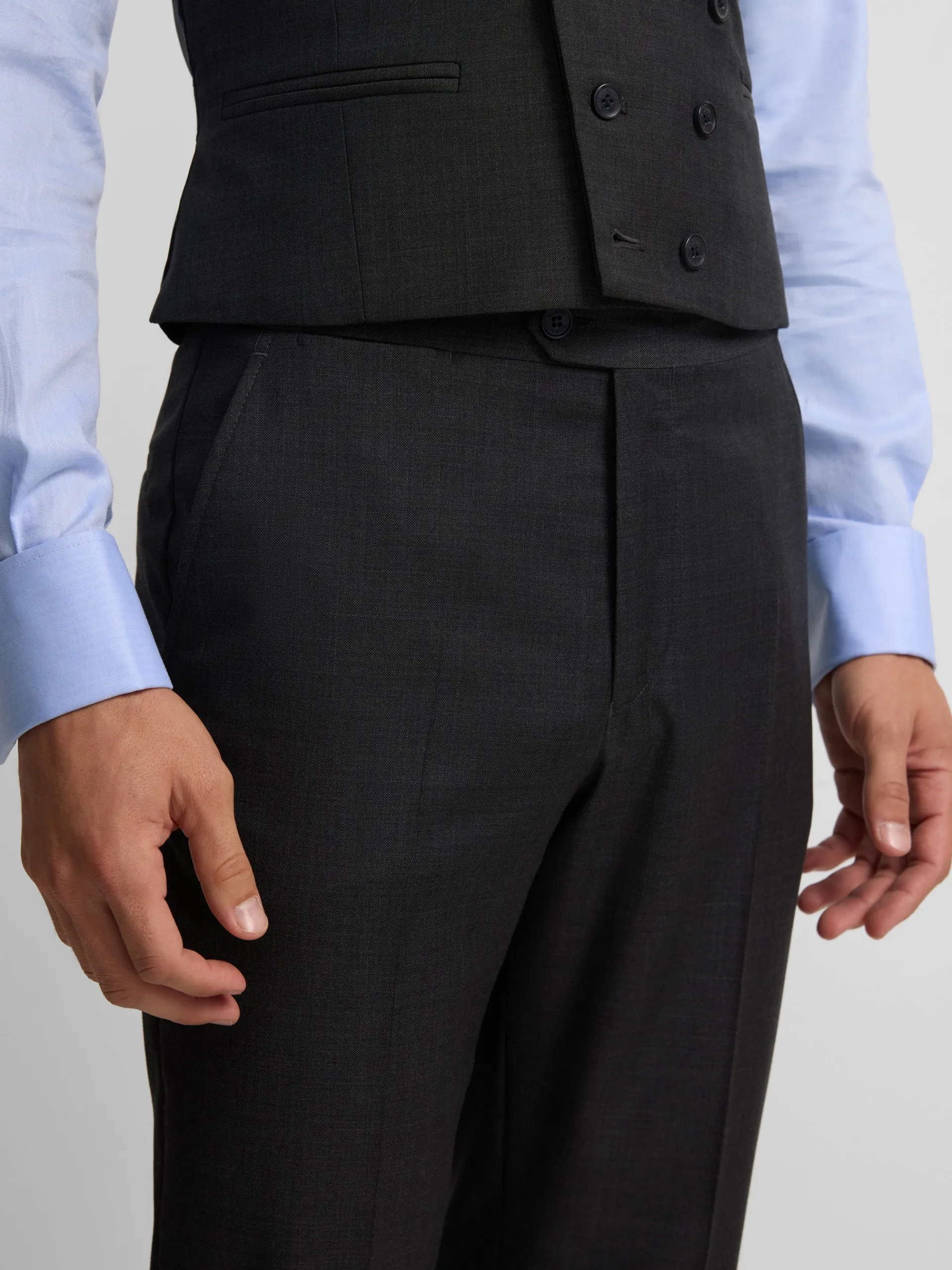 Silbon Formal Y Etiqueta·Chaqués Y Esmoquin-Pantalon chaque stretch Gris