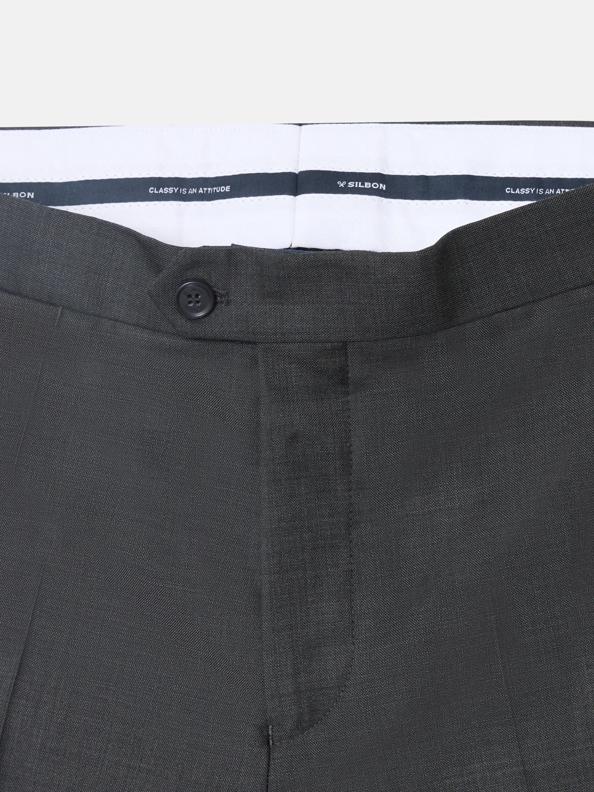 Silbon Formal Y Etiqueta·Chaqués Y Esmoquin-Pantalon chaque stretch Gris