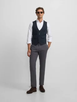Silbon Smart Casual·Pantalones Y Vaqueros-Pantalon chino casual gris oscuro Gris&nbsp;oscuro