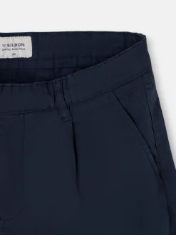 Silbon Smart Casual·Pantalones Y Vaqueros-Pantalon chino casual pinzas azul marino Azul&nbsp;marino