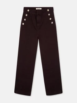 Silbon Pantalones-Pantalon culotte marinero marron oscuro Marron&nbsp;oscuro