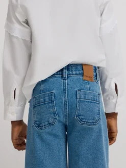 Silbon Pantalones-Pantalon girl bolsillos trenza Denim