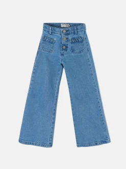 Silbon Pantalones-Pantalon girl bolsillos trenza Denim