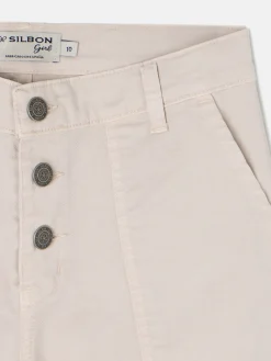 Silbon Pantalones-Pantalon girl cargo Beige