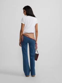 Silbon Pantalones-Pantalon recto detalle hebillas Denim