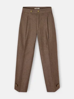 Silbon Pantalones-Pantalon vestir detalles espiga Marron