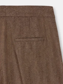 Silbon Pantalones-Pantalon vestir detalles espiga Marron