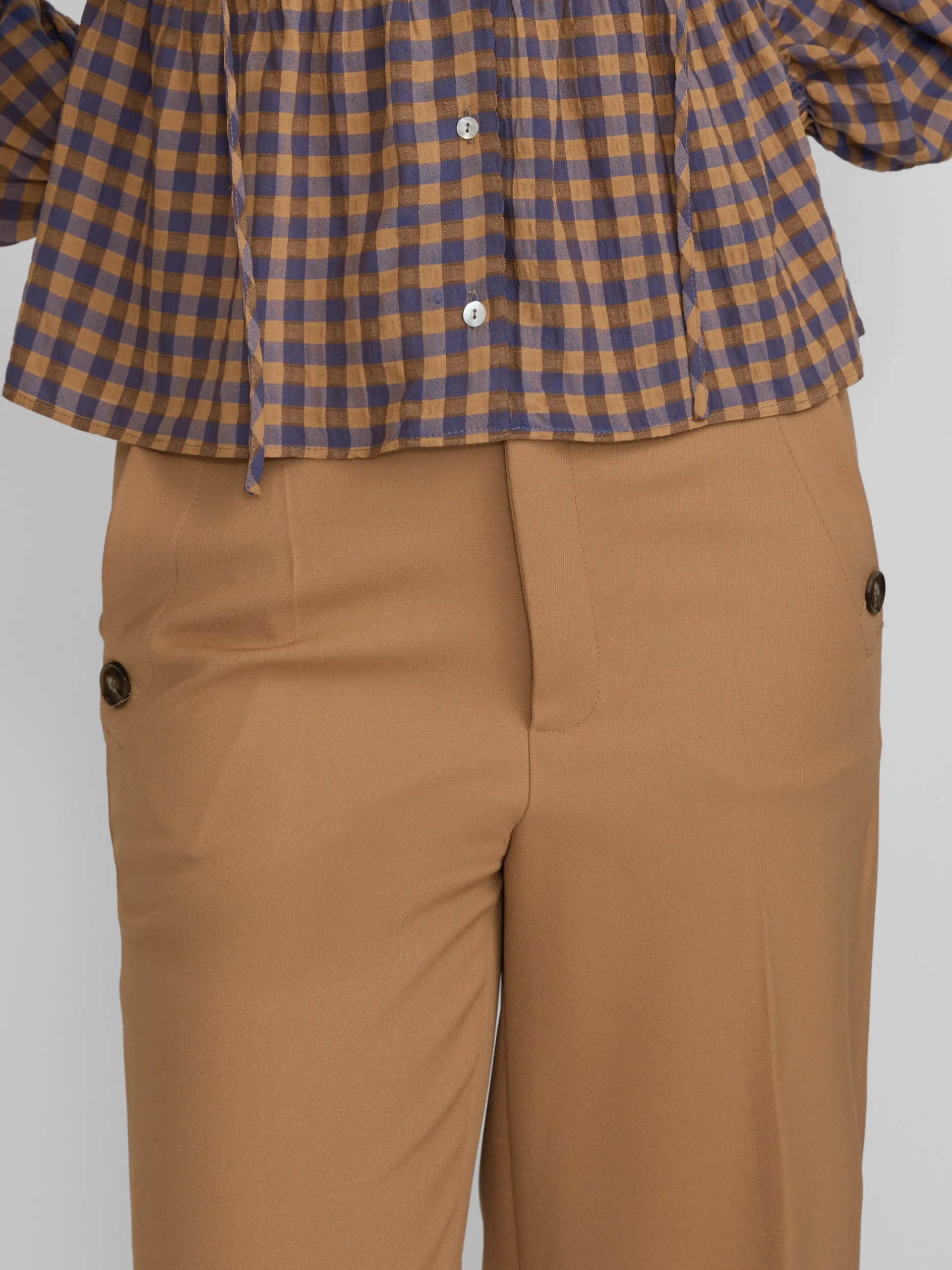 Silbon Pantalones-Pantalon vestir marinero Camel