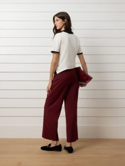 Silbon Pantalones-Pantalon vestir marinero Burdeos