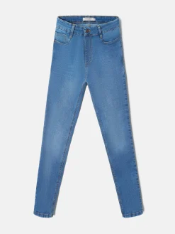 Silbon Pantalones-Pantalon woman slim fit denim medio Azul medio