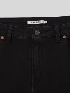 Silbon Pantalones-Pantalon woman slim fit Negro