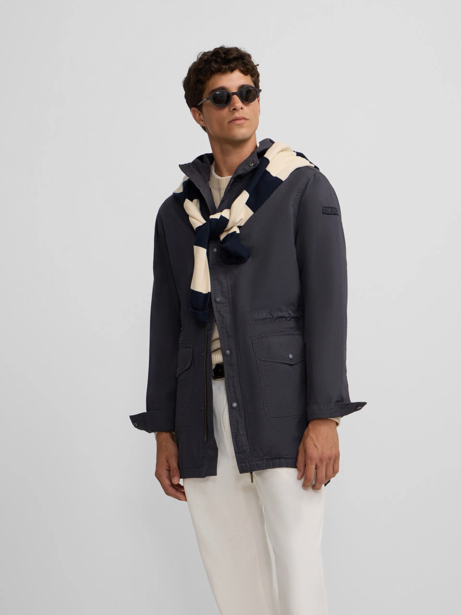 Silbon Smart Casual·Abrigos Y Cazadoras-Parka casual azul marino Azul marino