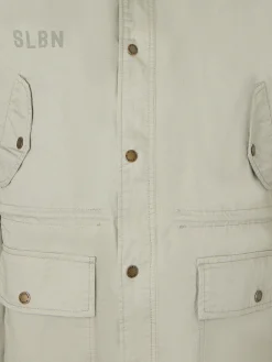 Silbon Smart Casual·Abrigos Y Cazadoras-Parka garment dye Verde