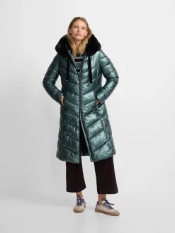 Silbon Abrigos Y Exterior-Parka larga acolchada Verde