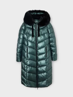 Silbon Abrigos Y Exterior-Parka larga acolchada Verde