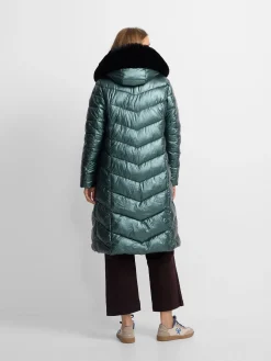 Silbon Abrigos Y Exterior-Parka larga acolchada Verde