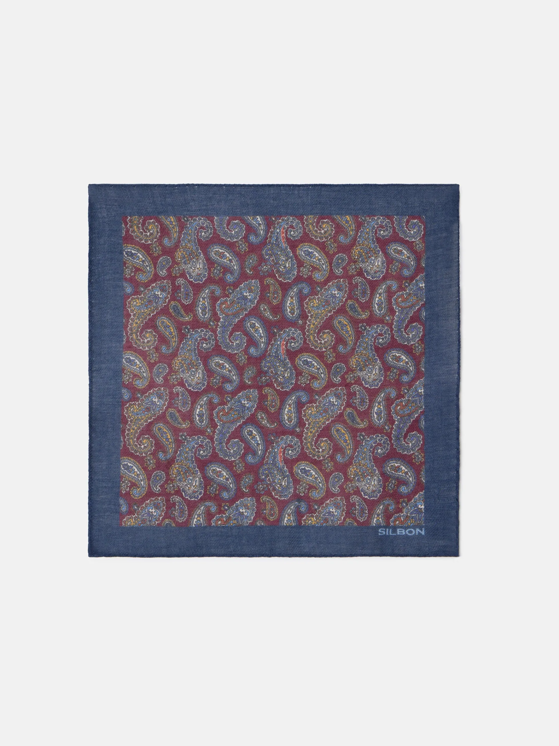 Silbon Accesorios·Corbatas, Pajaritas Y Pañuelos-Pañuelo cachemir Burdeos