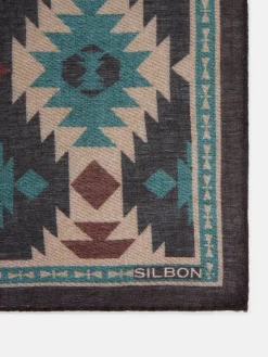 Silbon Accesorios·Corbatas, Pajaritas Y Pañuelos-Pañuelo estampado etnico Marron