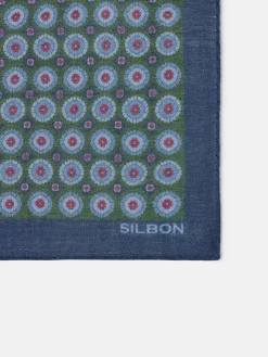 Silbon Accesorios·Corbatas, Pajaritas Y Pañuelos-Pañuelo geometrico floral Verde