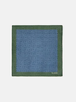 Silbon Accesorios·Corbatas, Pajaritas Y Pañuelos-Pañuelo motivo azulejo azul verde Azul&nbsp;verde