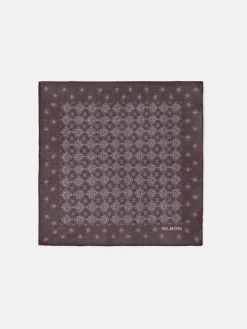 Silbon Accesorios·Corbatas, Pajaritas Y Pañuelos-Pañuelo motivo geometrico Marron