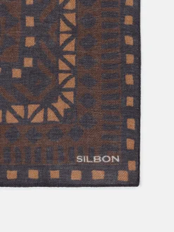 Silbon Accesorios·Corbatas, Pajaritas Y Pañuelos-Pañuelo motivos etnicos Marron