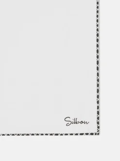 Silbon Accesorios·Corbatas, Pajaritas Y Pañuelos-Pañuelo raqueta perfil pespunte Blanco
