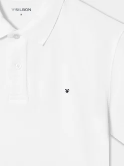 Silbon Smart Casual·Polos-Polo clasico liso Blanco