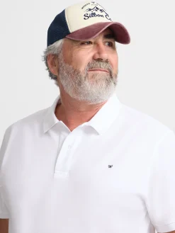 Silbon Smart Casual·Polos-Polo clasico liso Blanco