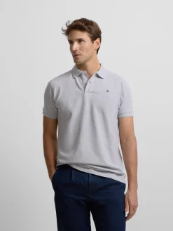 Silbon Smart Casual·Polos-Polo clasico liso gris claro Gris&nbsp;claro