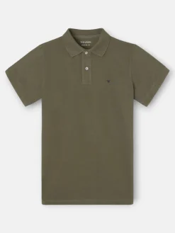 Silbon Smart Casual·Polos-Polo clasico liso verde oscuro Verde&nbsp;oscuro