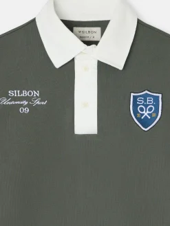 Silbon Smart Casual·Polos-Polo clasico rugby escudo Verde