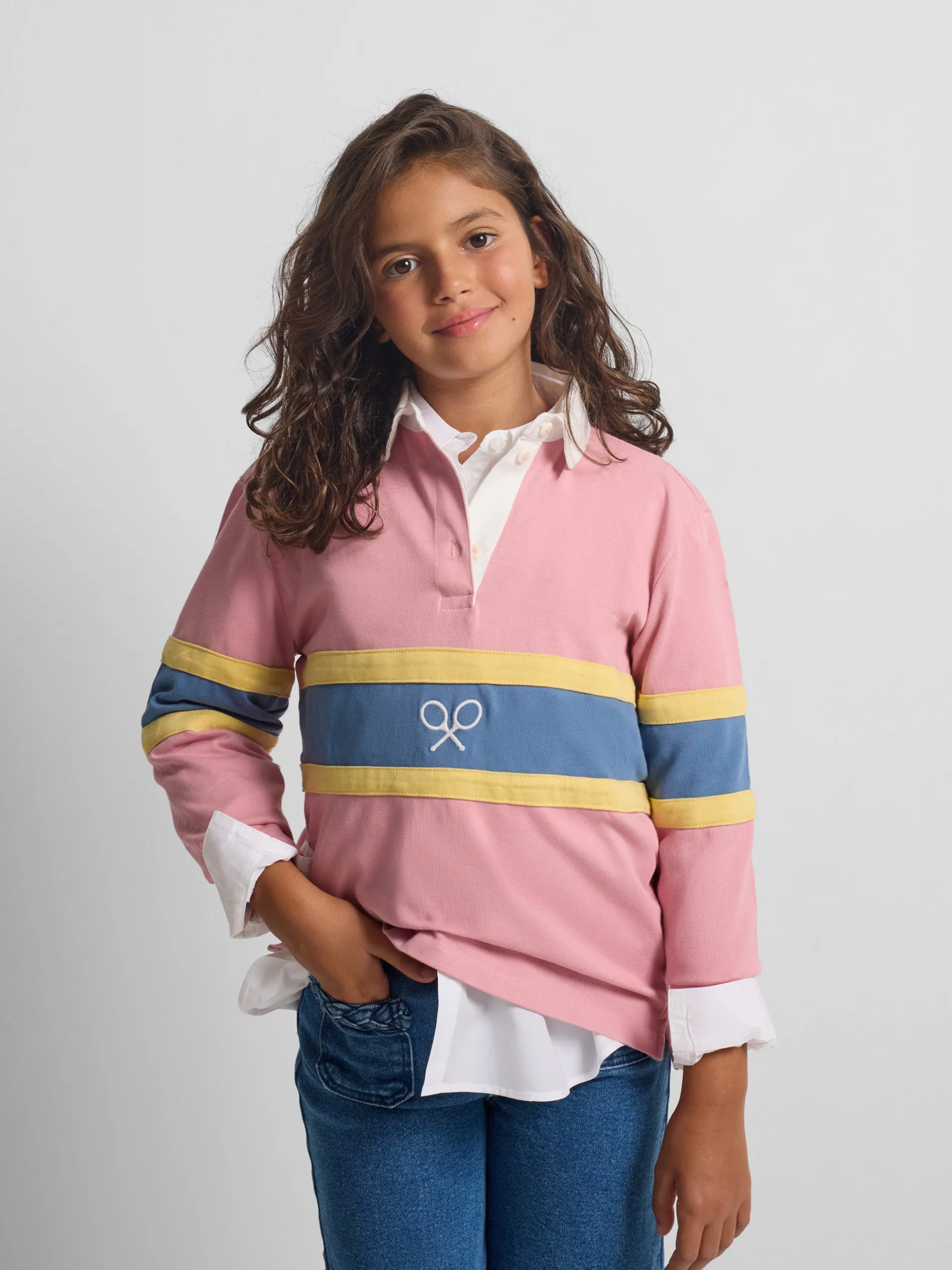 Silbon Camisetas Y Polos-Polo girl manga larga raqueta Rosa