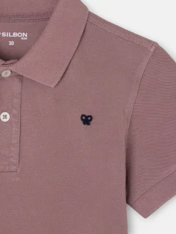 Silbon Polos-Polo kids clasico raqueta Burdeos