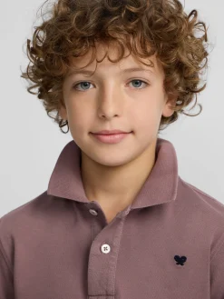 Silbon Polos-Polo kids clasico raqueta Burdeos