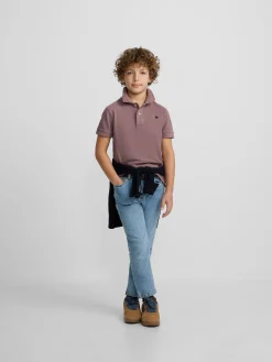 Silbon Polos-Polo kids clasico raqueta Burdeos