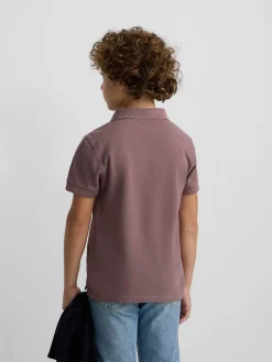 Silbon Polos-Polo kids clasico raqueta Burdeos