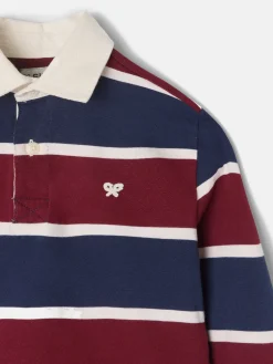 Silbon Polos-Polo kids clasico rugby rayas Burdeos