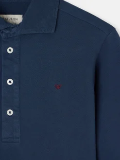 Silbon Smart Casual·Polos-Polo liso manga larga azul marino Azul&nbsp;marino