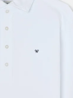 Silbon Smart Casual·Polos-Polo liso manga larga blanca Blanco