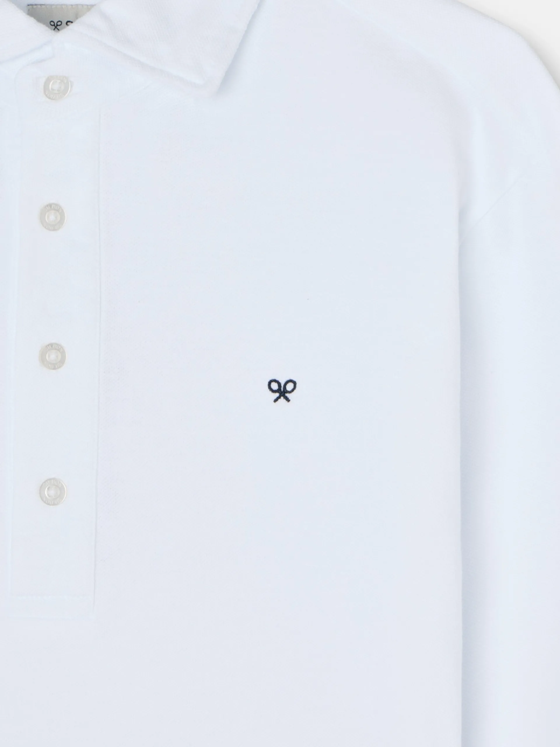 Silbon Smart Casual·Polos-Polo liso manga larga blanca Blanco