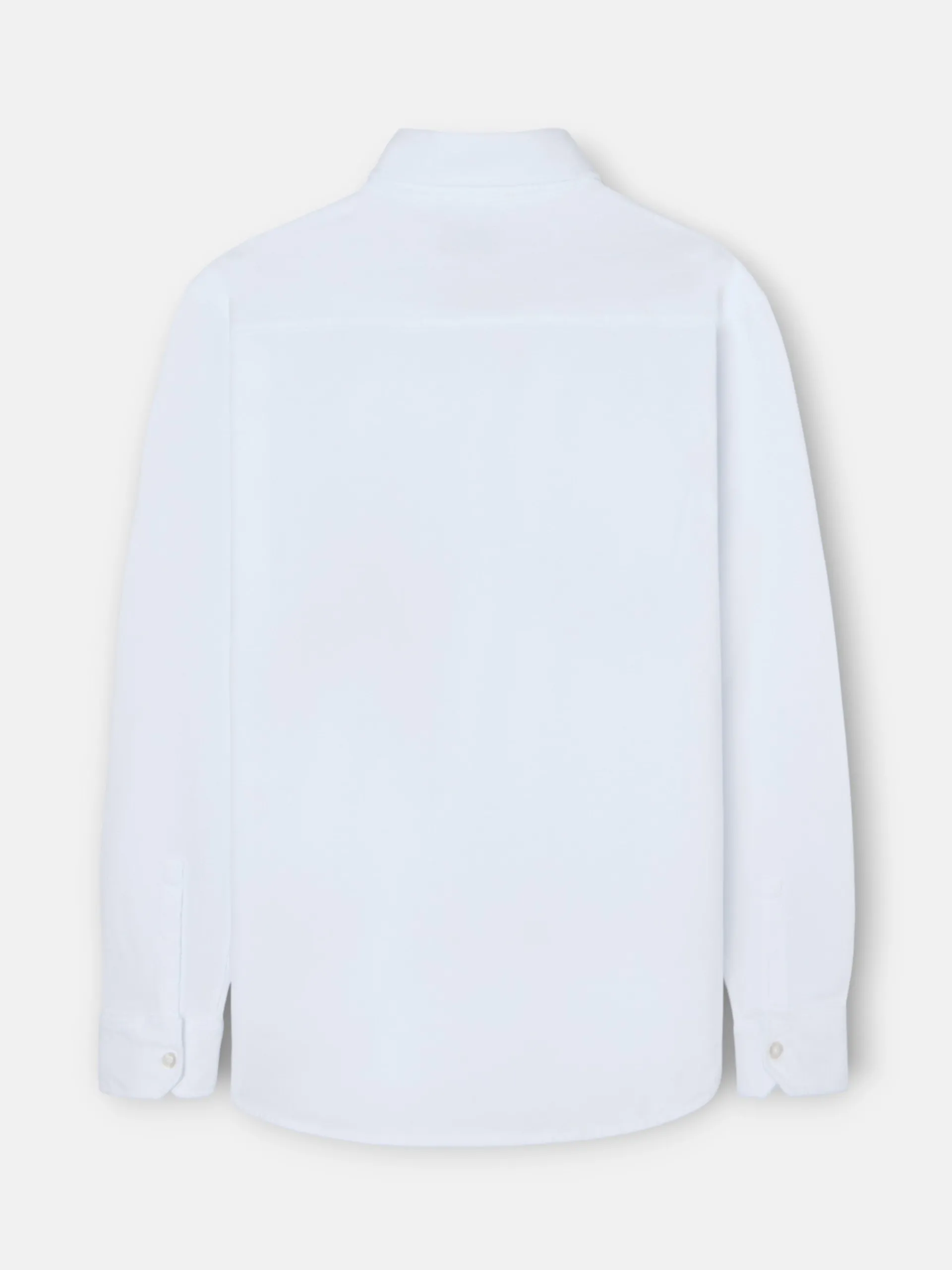 Silbon Smart Casual·Polos-Polo liso manga larga blanca Blanco