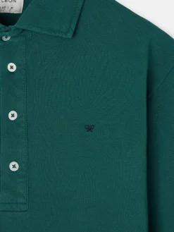 Silbon Smart Casual·Polos-Polo liso manga larga verde oscuro Verde&nbsp;oscuro