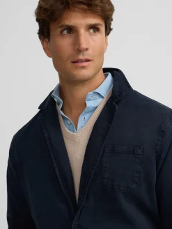 Silbon Formal Y Etiqueta·Americanas|Smart Casual·Abrigos Y Cazadoras-Semiblazer casual azul marino Azul&nbsp;marino